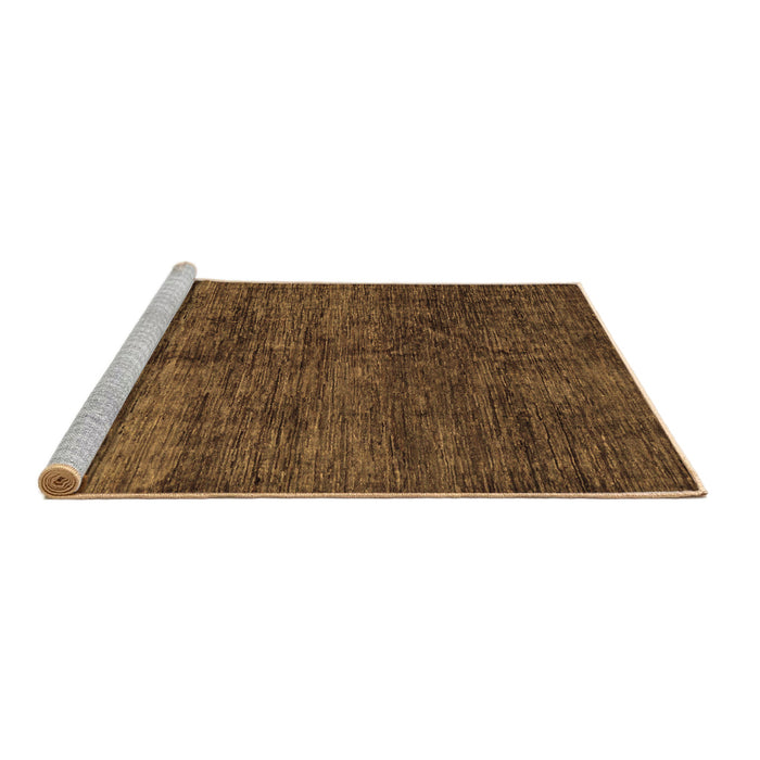 Sideview of Machine Washable Abstract Brown Modern Rug, wshabs259brn