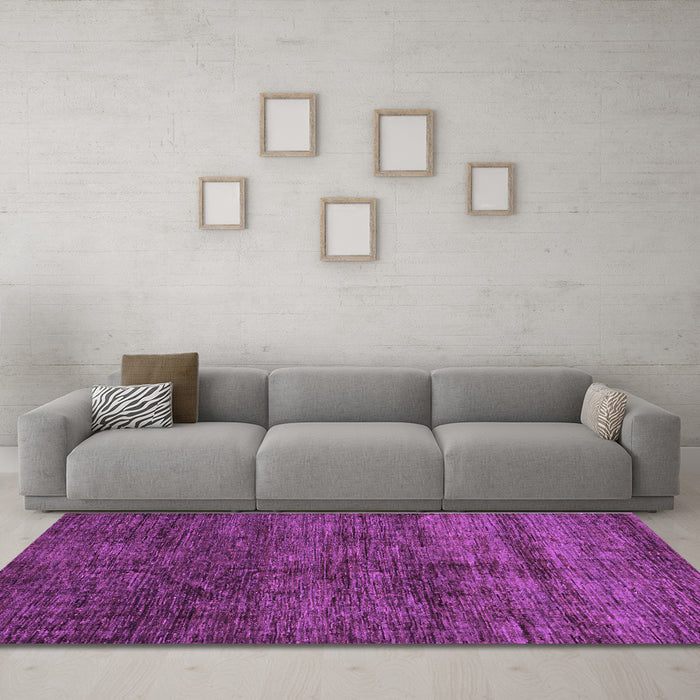 Machine Washable Abstract Purple Modern Area Rugs in a Living Room, wshabs259pur