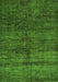 Machine Washable Abstract Green Modern Area Rugs, wshabs259grn