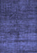 Abstract Blue Modern Rug, abs259blu