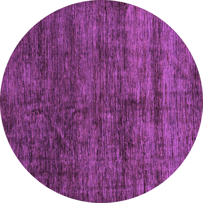 Round Machine Washable Abstract Purple Modern Area Rugs, wshabs259pur