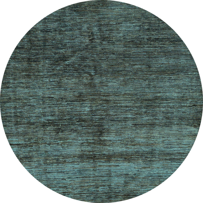 Round Abstract Light Blue Modern Rug, abs259lblu