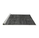 Sideview of Machine Washable Abstract Gray Modern Rug, wshabs259gry