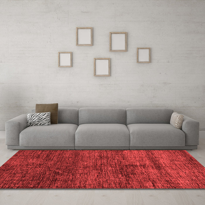 Modern Red Washable Rugs