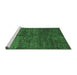 Sideview of Machine Washable Abstract Emerald Green Modern Area Rugs, wshabs259emgrn