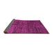 Sideview of Abstract Pink Modern Rug, abs259pnk