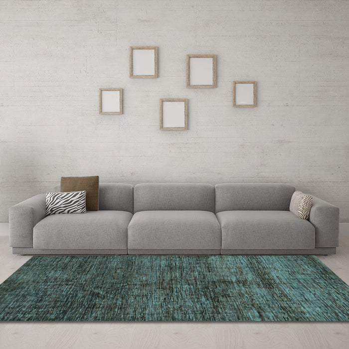 Machine Washable Abstract Light Blue Modern Rug in a Living Room, wshabs259lblu