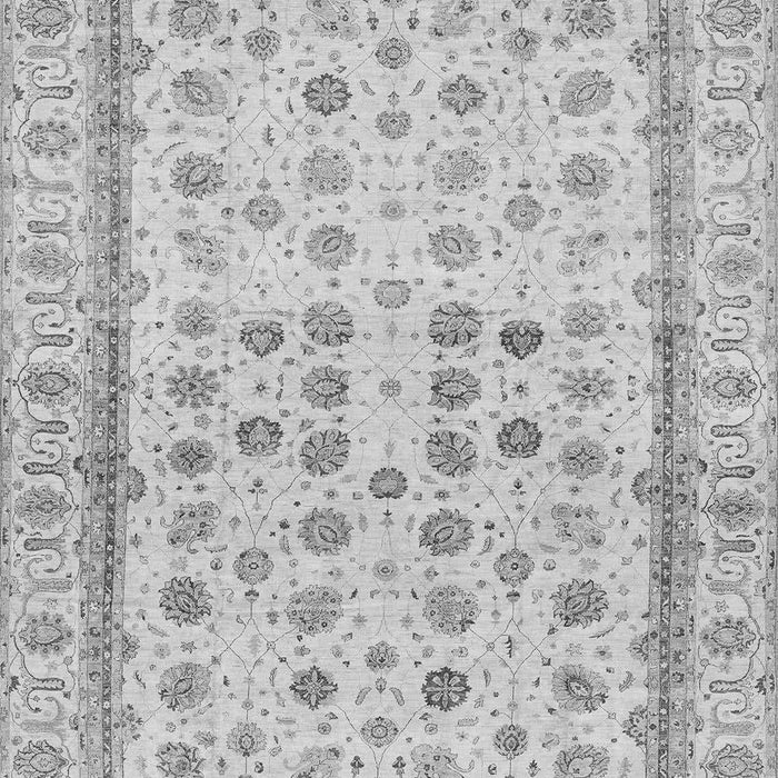 Machine Washable Oriental Gray Traditional Rug, wshabs25gry