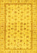 Machine Washable Oriental Yellow Traditional Rug, wshabs25yw