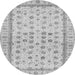 Round Oriental Gray Traditional Rug, abs25gry