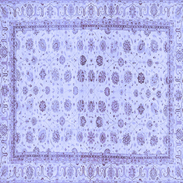 Square Machine Washable Oriental Blue Traditional Rug, wshabs25blu