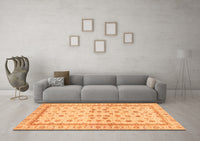 Machine Washable Oriental Orange Traditional Rug, wshabs25org