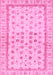 Machine Washable Oriental Pink Traditional Rug, wshabs25pnk