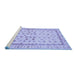 Sideview of Machine Washable Oriental Blue Traditional Rug, wshabs25blu