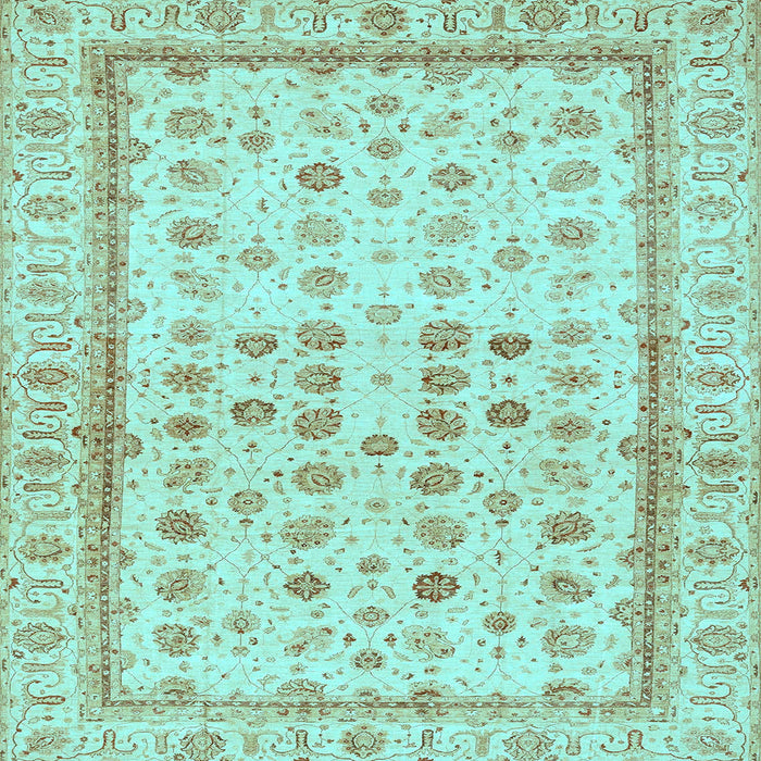 Square Oriental Light Blue Traditional Rug, abs25lblu