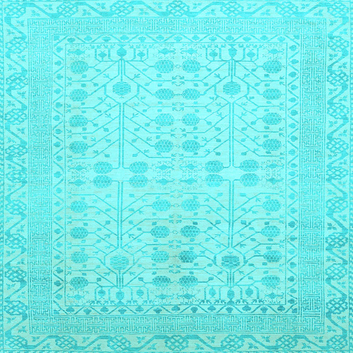 Square Oriental Light Blue Traditional Rug, abs2600lblu
