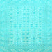 Square Oriental Light Blue Traditional Rug, abs2600lblu