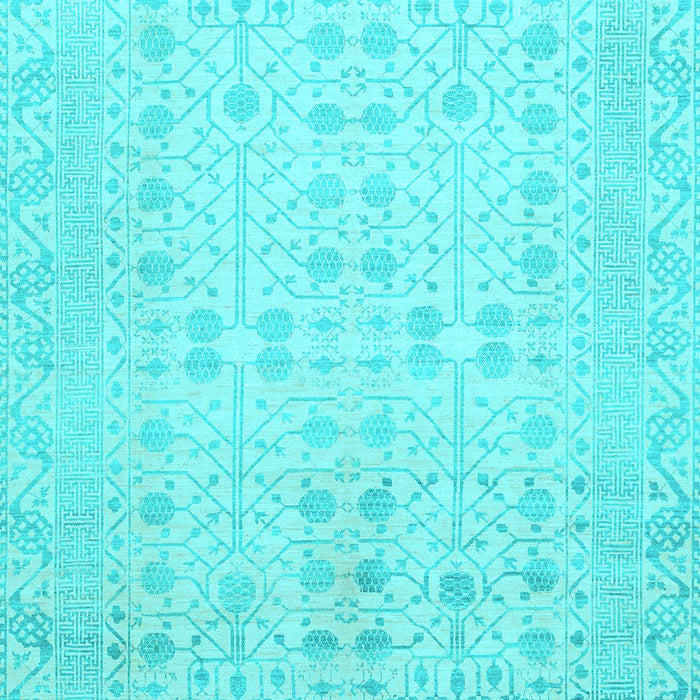 Machine Washable Oriental Light Blue Traditional Rug, wshabs2600lblu