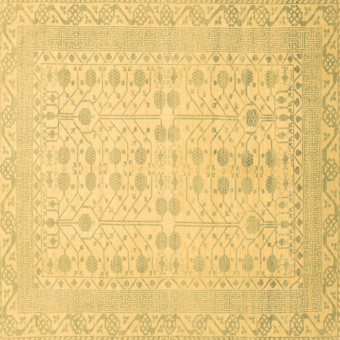 Square Oriental Brown Traditional Rug, abs2600brn