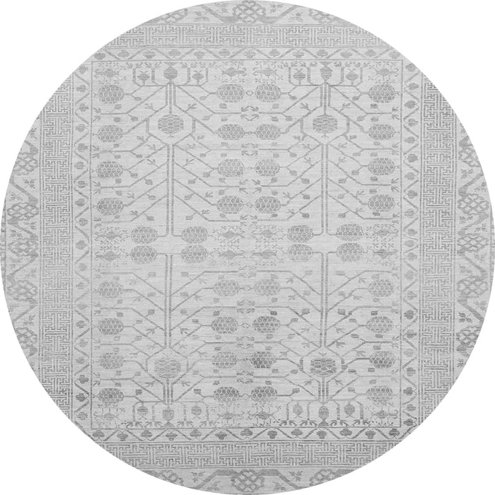Round Oriental Gray Traditional Rug, abs2600gry