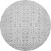 Round Oriental Gray Traditional Rug, abs2600gry