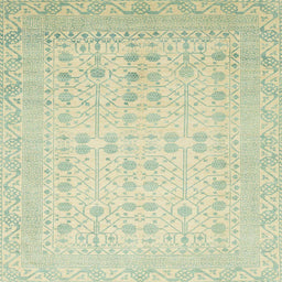 Square Machine Washable Abstract Olive Green Rug, wshabs2600