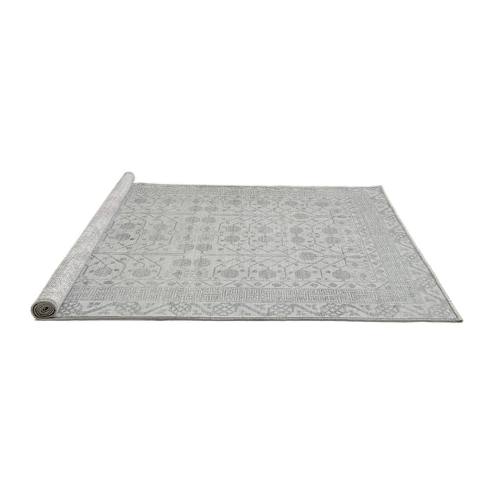 Sideview of Machine Washable Oriental Gray Traditional Rug, wshabs2600gry