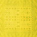 Square Oriental Yellow Traditional Rug, abs2600yw