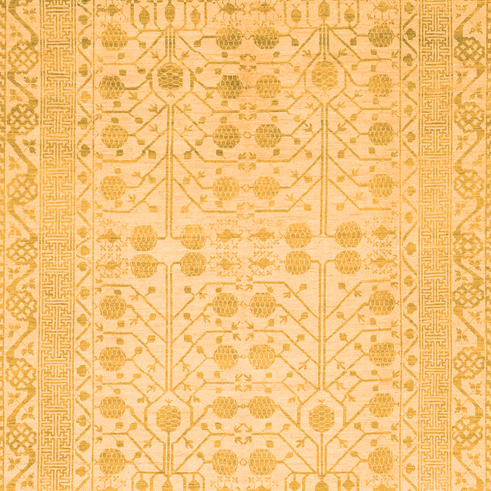 Machine Washable Oriental Orange Traditional Area Rugs, wshabs2600org