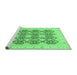 Sideview of Machine Washable Oriental Emerald Green Traditional Area Rugs, wshabs2601emgrn