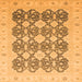 Square Oriental Orange Traditional Rug, abs2601org