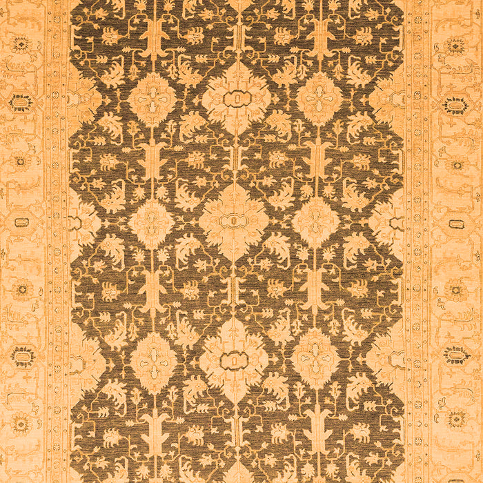 Machine Washable Oriental Orange Traditional Area Rugs, wshabs2601org