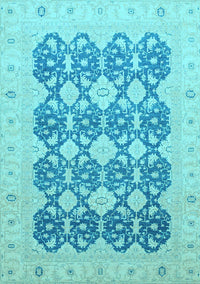 Oriental Light Blue Traditional Rug, abs2601lblu