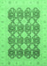 Machine Washable Oriental Emerald Green Traditional Area Rugs, wshabs2601emgrn