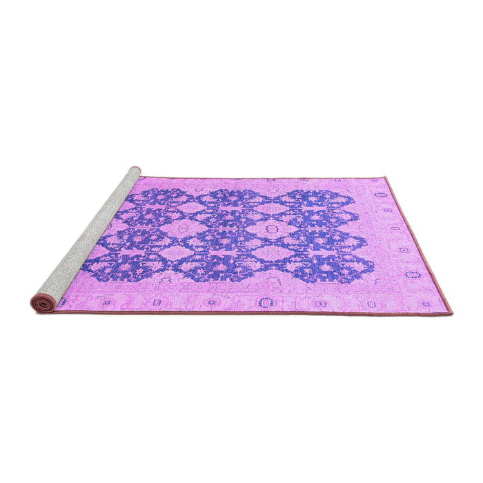 Sideview of Machine Washable Oriental Purple Traditional Area Rugs, wshabs2601pur