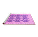 Sideview of Machine Washable Oriental Pink Traditional Rug, wshabs2601pnk
