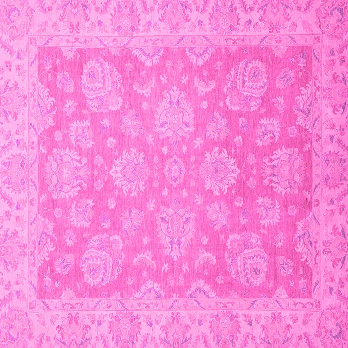 Square Machine Washable Abstract Pink Modern Rug, wshabs2602pnk