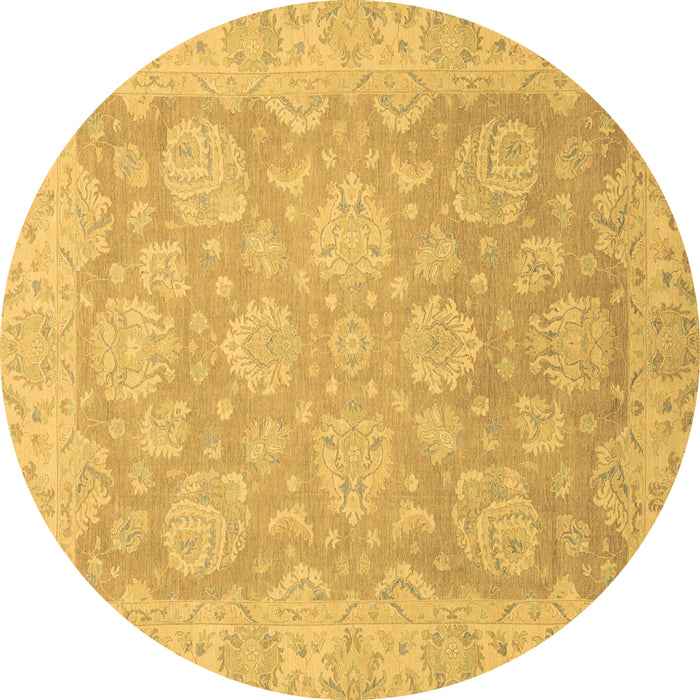 Round Abstract Brown Modern Rug, abs2602brn