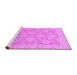 Sideview of Machine Washable Abstract Purple Modern Area Rugs, wshabs2602pur