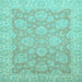 Square Abstract Light Blue Modern Rug, abs2602lblu