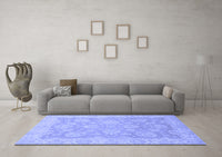 Machine Washable Abstract Blue Modern Rug, wshabs2602blu