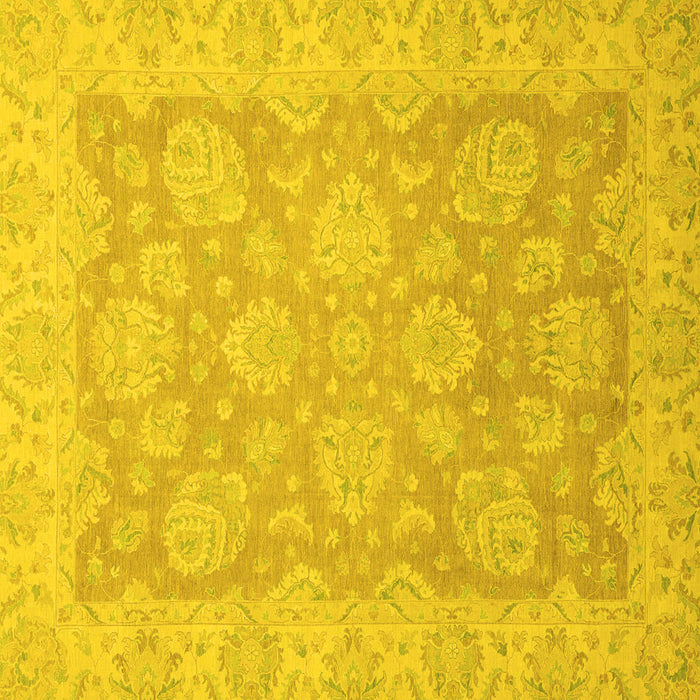 Square Machine Washable Abstract Yellow Modern Rug, wshabs2602yw