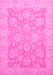 Machine Washable Abstract Pink Modern Rug, wshabs2602pnk