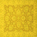 Square Abstract Yellow Modern Rug, abs2602yw