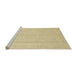 Sideview of Machine Washable Abstract Brown Gold Rug, wshabs2603