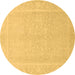 Round Abstract Brown Modern Rug, abs2603brn