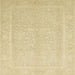 Square Abstract Brown Gold Modern Rug, abs2603