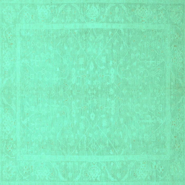 Square Machine Washable Abstract Turquoise Modern Area Rugs, wshabs2603turq