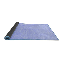 Sideview of Abstract Blue Modern Rug, abs2603blu