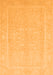 Machine Washable Abstract Orange Modern Area Rugs, wshabs2603org